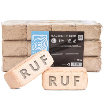 Holzbriketts RUF Eiche, 60kg, Brennholz Kohle Heizen Holz | 60kg – – Lieferung in 3–15 Tagen